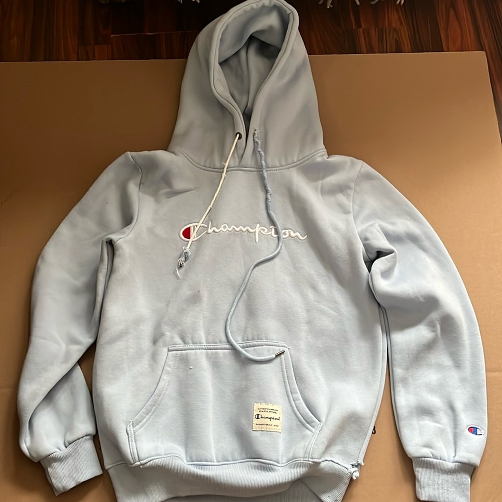Champion Baby Blue Hoodie
